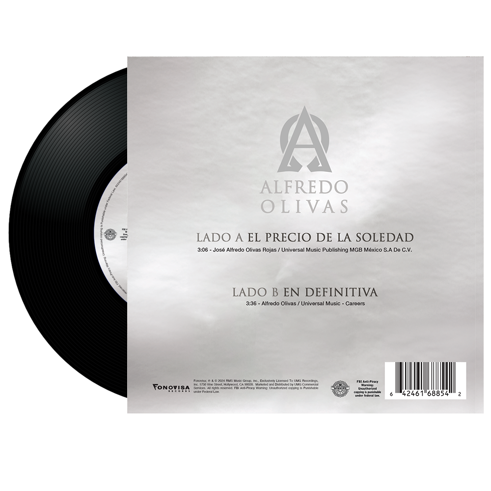 Alfredo Olivas- El Precio De La Soledad 7" Single Back