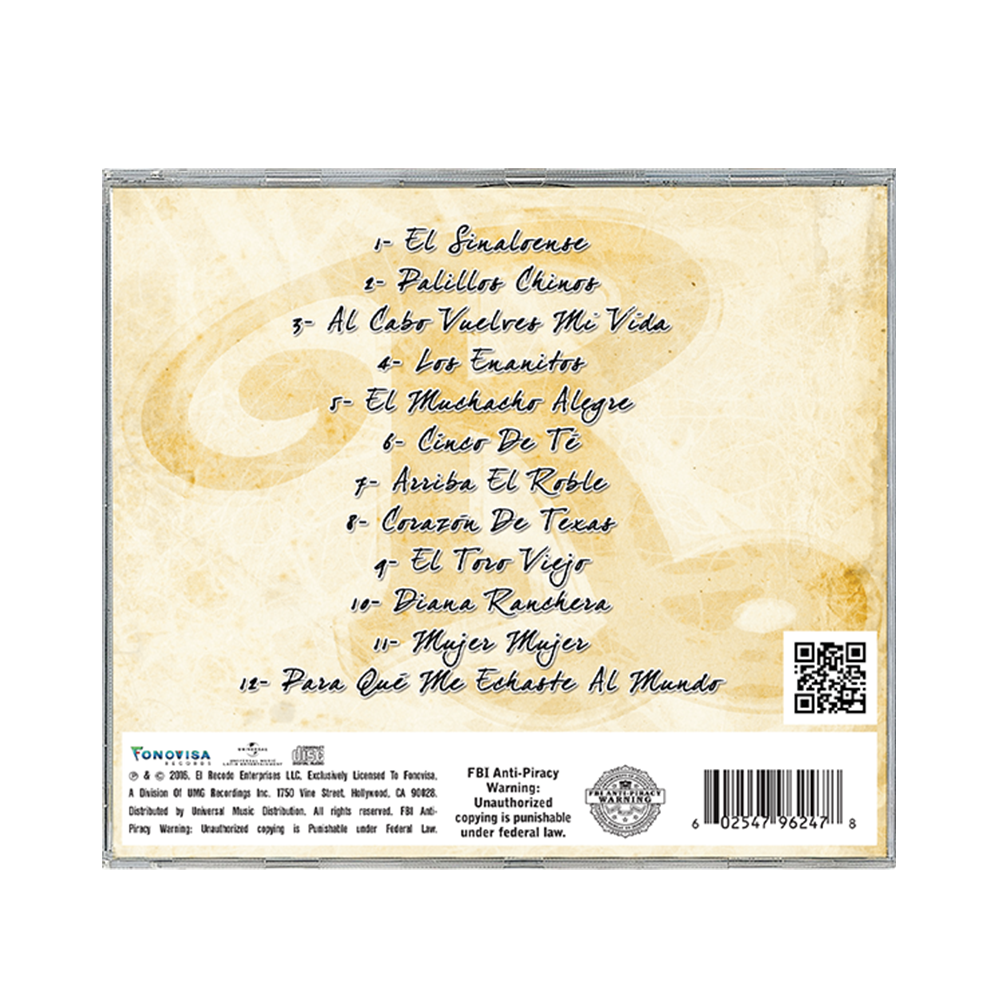 Banda El Recodo De Cruz Lizárraga - Raices CD Back