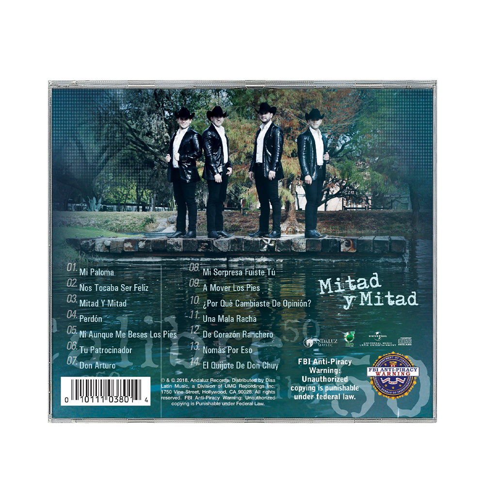 Calibre 50 - Mitad Y Mitad CD Back