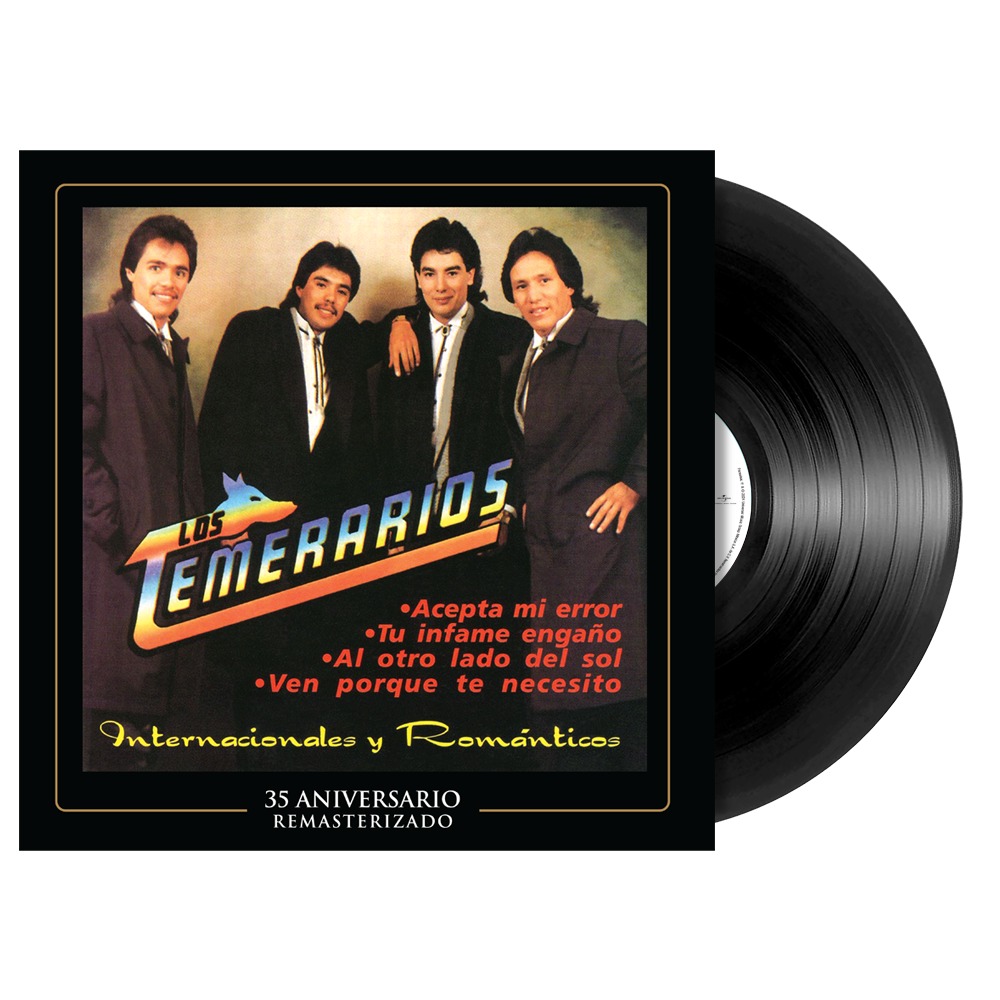 Los Temerarios- Internacionales y románticos (Versión Aniversario- Remasterizada) 1LP Vinyl Front