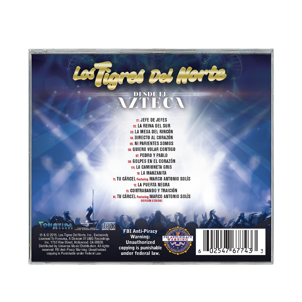 Los Tigres Del Norte - Desde El Azteca CD Back