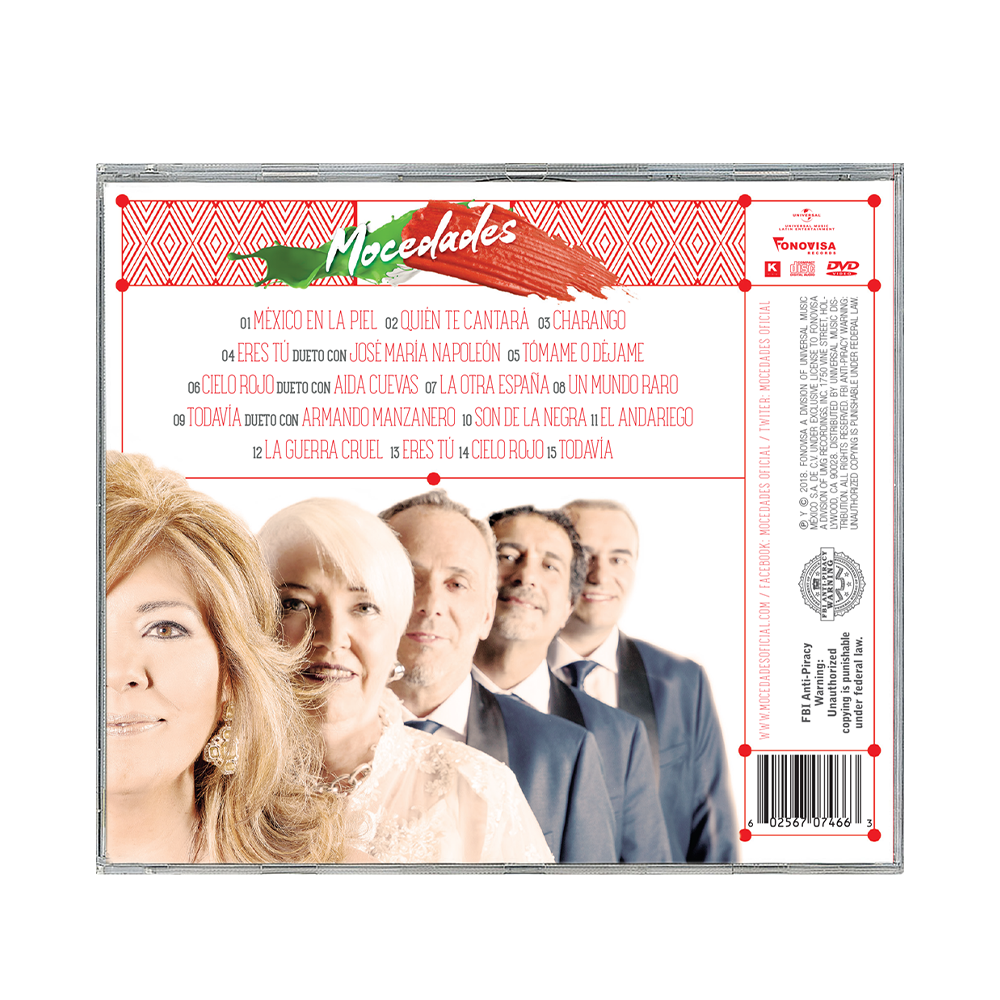 Mocedades - Por Amor A Mexico CD Back