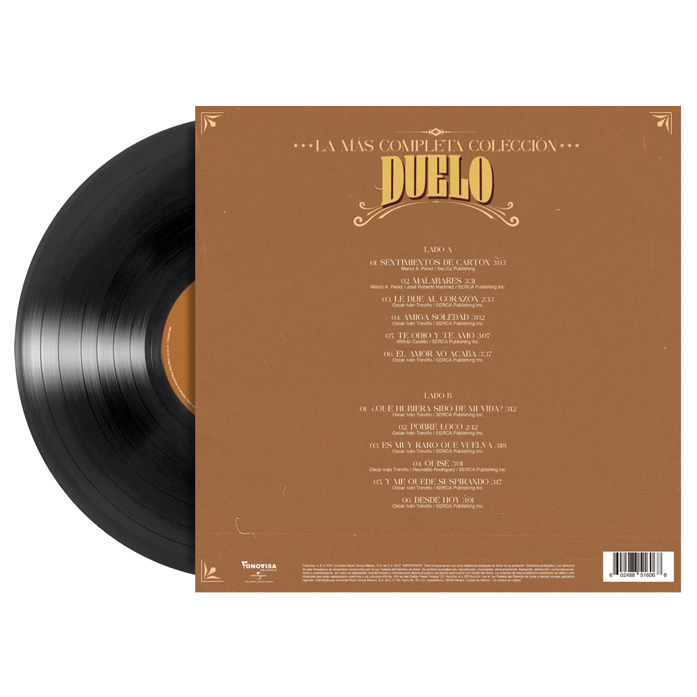 Duelo - La Más Completa Colección 1LP Vinyl Back