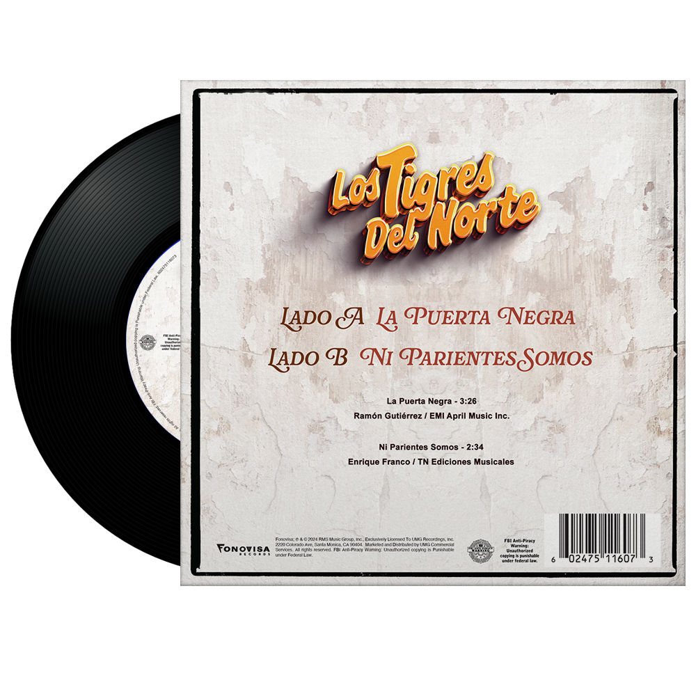 Los Tigres Del Norte - La Puerta Negra 7" Single Back