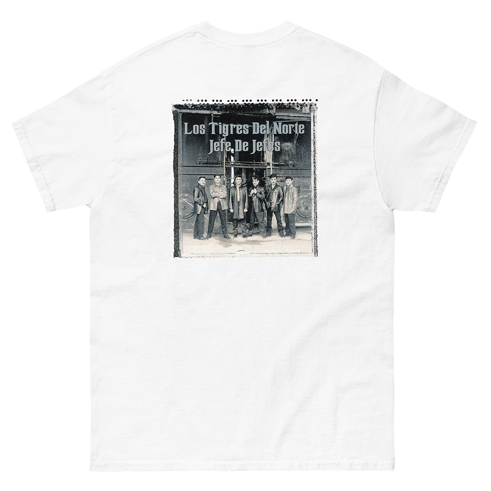 Los Tigre Del Norte - Jefe de Jefes 25th Anniversary White Tee Back